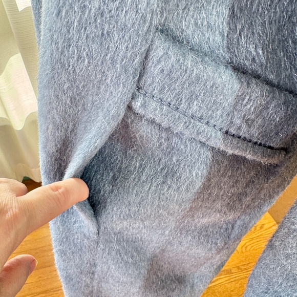 Vintage 80s coat, blueish lavender grey, Sears mohair, wool blend, 12/14 (L/XL) - Picture 4 of 15